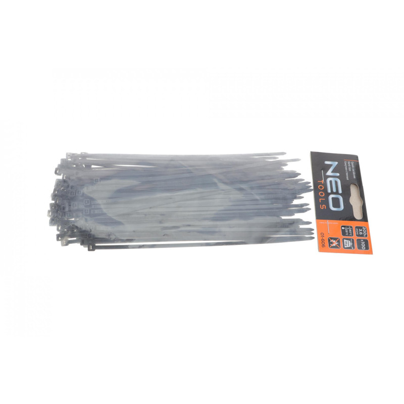 Набір стяжок пластикових 3,6x200 mm 100 од. (чорна)