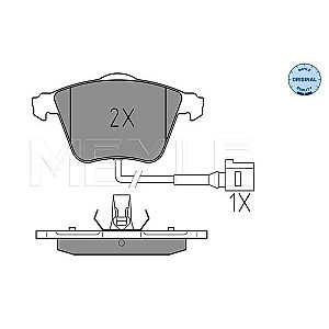 Колодки гальмівні (передні) Audi A3/Seat Leon/Skoda SuperB/VW Golf/Passat 03-15