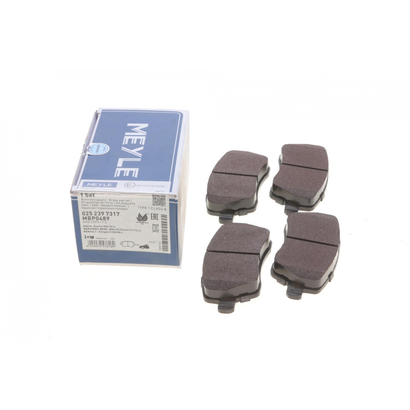 Колодки гальмівні (передні) Renault Kangoo 08- (TRW) (116.5/52.6/17.3mm.)