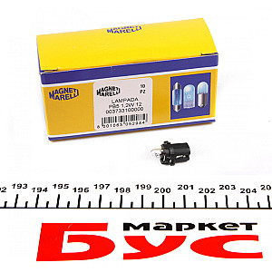 Автолампа PB3 12V 1.2W BAX10D/B8.3d Standard (в щиток приладів/черна) (PB3 1,2W 12V)