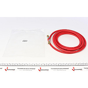 Заправочний шланг 4000 мм (червоний) (F 1/4''SAE x F 1/4''SAE)